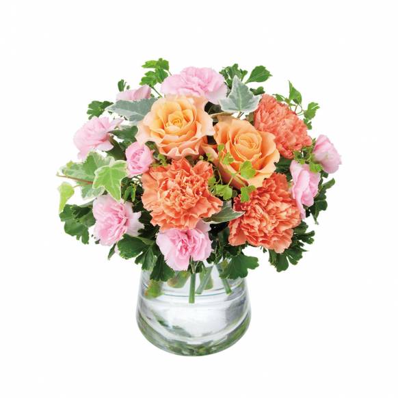 花キューピット加盟店 店舗名：花のこいずみ
フラワーギフト商品番号：512266
商品名：グラスブーケ（花瓶付き）